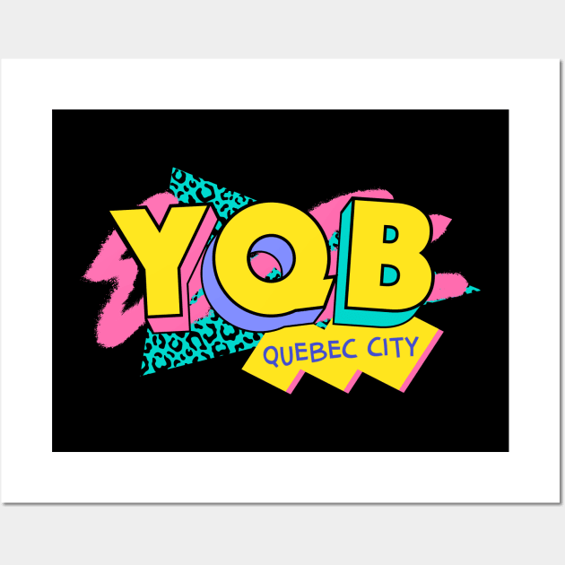 Quebec City, Canada Retro 90s Logo Wall Art by SLAG_Creative